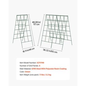 Cucumber Trellis 4 Pack, A-Frame Garden Trellises For Raised Bed, Metal Rustproof Coating Plant Support For Vine, Climbing Plants, Peas, Beans, Z (Option: Black)