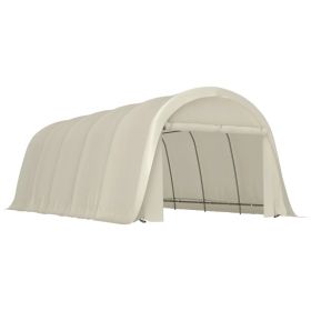 Heavy Duty Carport, UPF50Portable Garage Car Canopy Tent With Galvanized Frame, Large Door, BeigeFor Multiple Packages, Please Pay Attention To T (Option: beige)